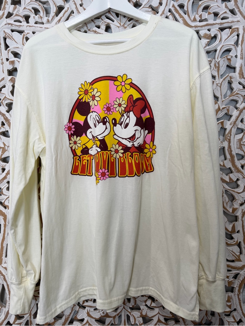 Disney Cream 'Let It Love' Graphic Long-Sleeve Top